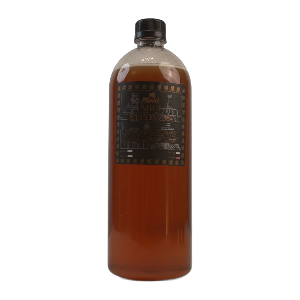 Miel Melipona 1 Litro — 1 litro de miel de abeja melipona. La presentación más grande. (Miel Melipona, Mimiel Yucatán)