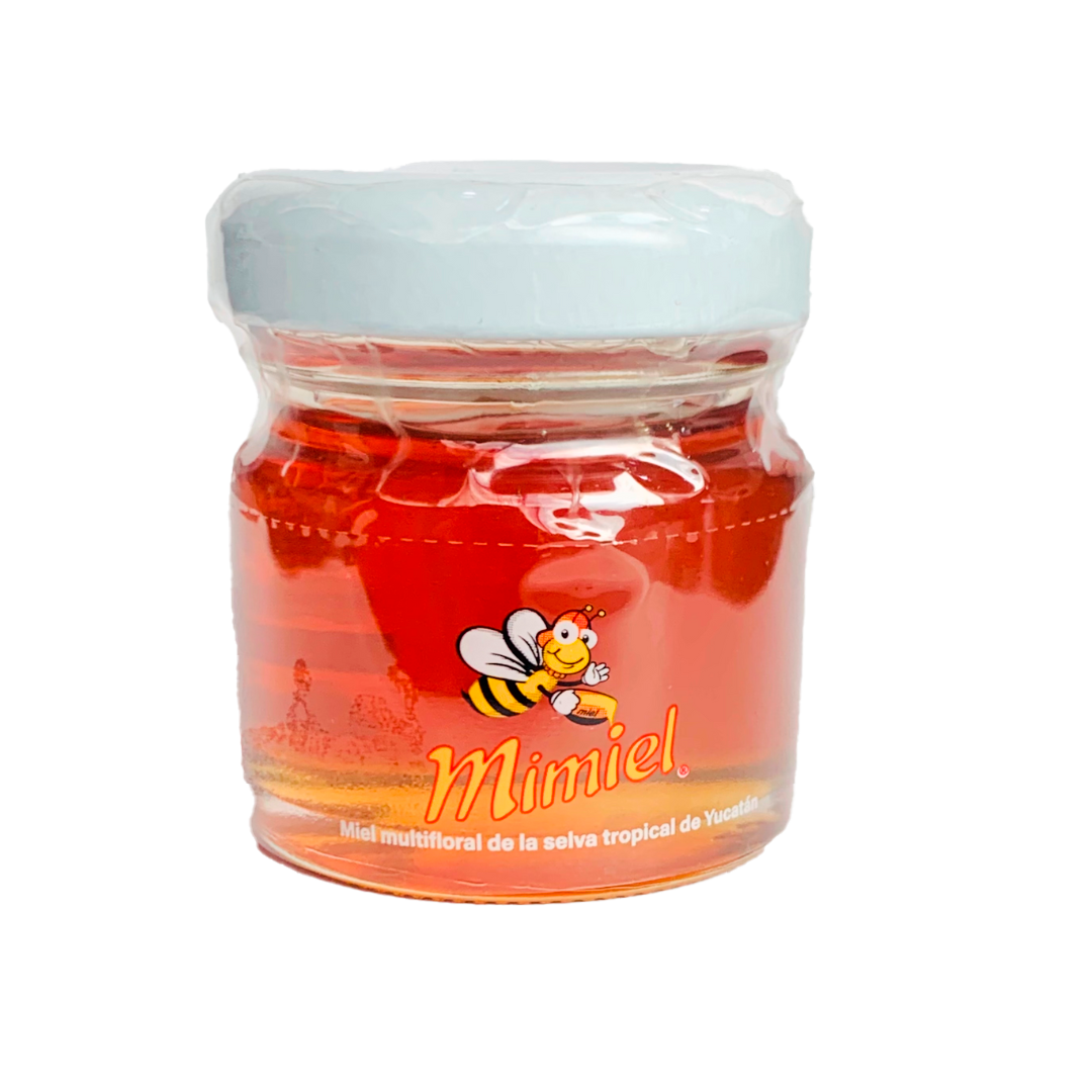 Miel Mimiel 30g — Tarro de vidrio de 30g de miel 100% natural de abeja. (Mieles, Mimiel Yucatán)