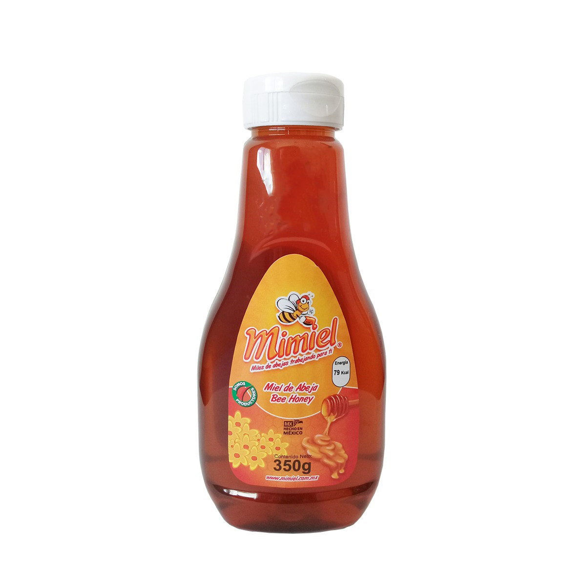 Miel Mimiel 350g Squiz — 350g de miel 100% pura de abeja en práctica botella squiz. (Mieles, Mimiel Yucatán)