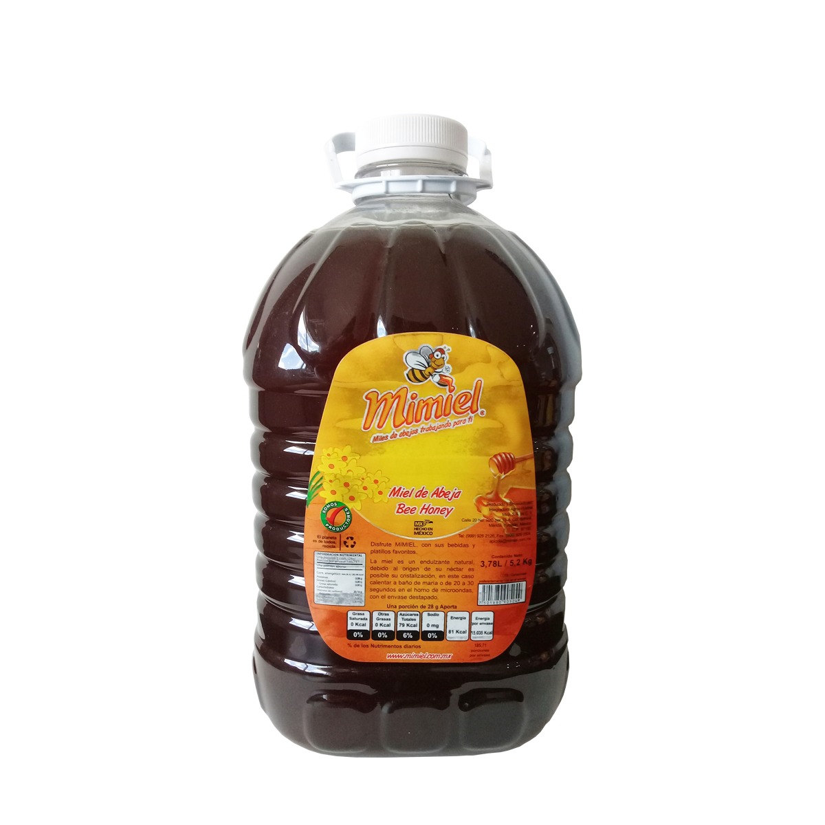 Galón Miel Mimiel 5.2kg — Galón de 5.2kg de miel 100% natural, para negocio o mayoreo. (Mieles, Mimiel Yucatán)