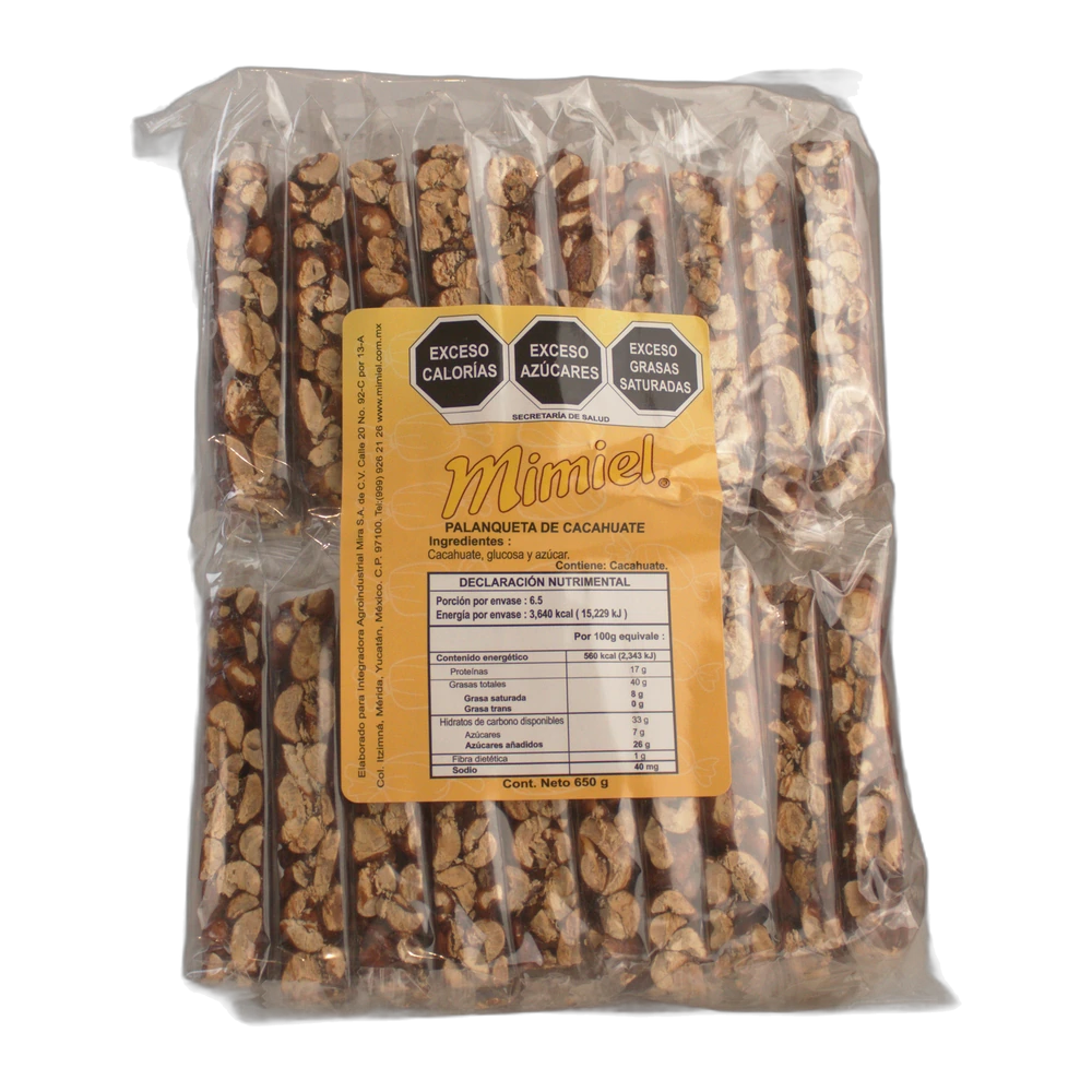 Palanqueta de Cacahuete — 20 piezas de palanquetas de cacahuete con miel. Crujientes y naturales. (Dulcería, Mimiel Yucatán)
