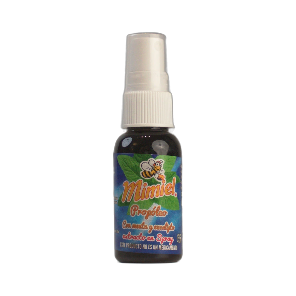 Extracto de Propóleo en Spray — Spray de 40ml de extracto concentrado de propóleo. Antiséptico natural. (Línea Medicinal, Mimiel Yucatán)